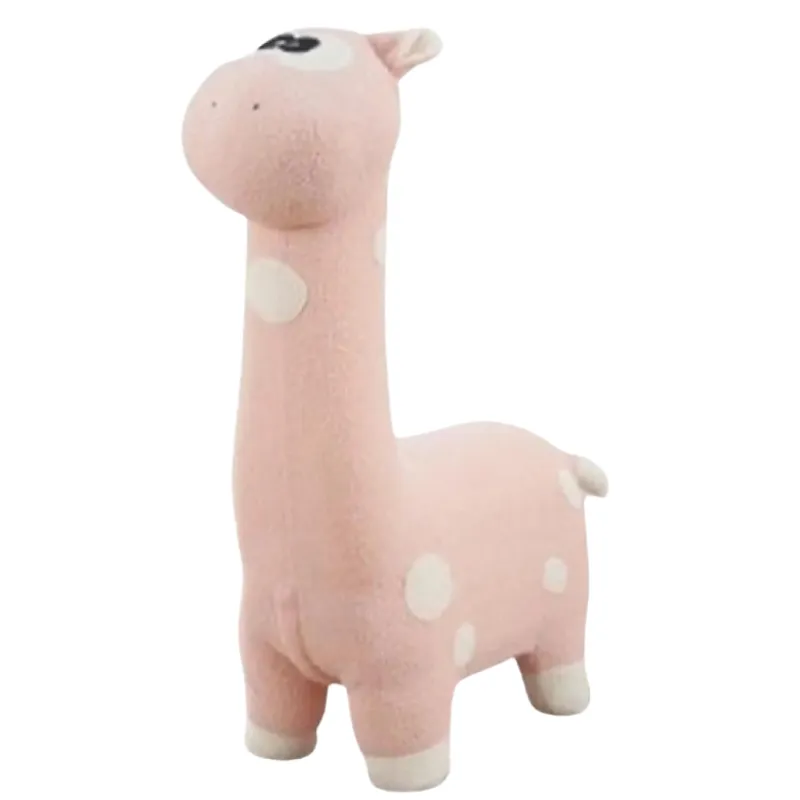 Plush Giraffe Animal Stool Chair - Pink