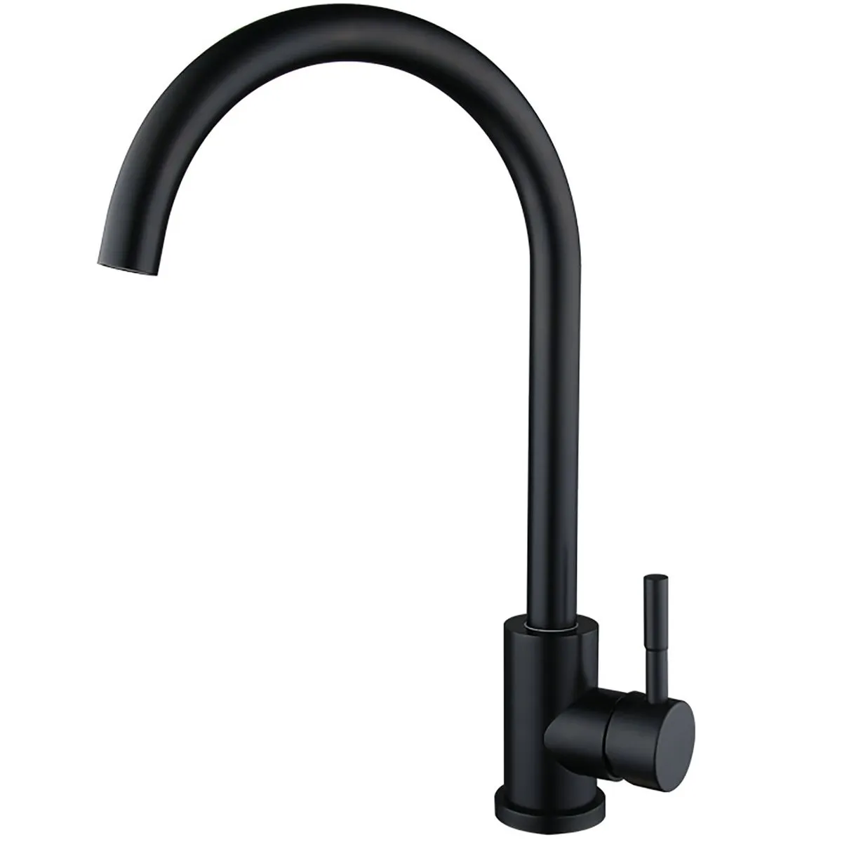 MEBUPOL Kitchen Sink Mixer Tap with Hoses,High Arc Mono Basin Faucet - Black