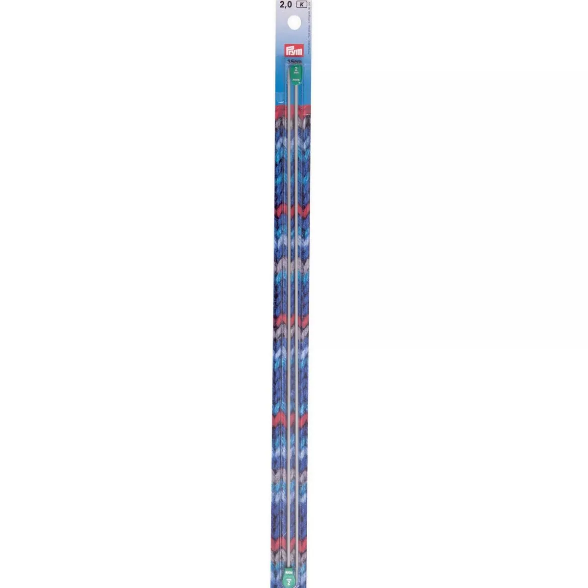 Prym 35cm Single Pointed Knitting Needles, Aluminium, 2.00 | 2.75mm - Grey 2.00mm