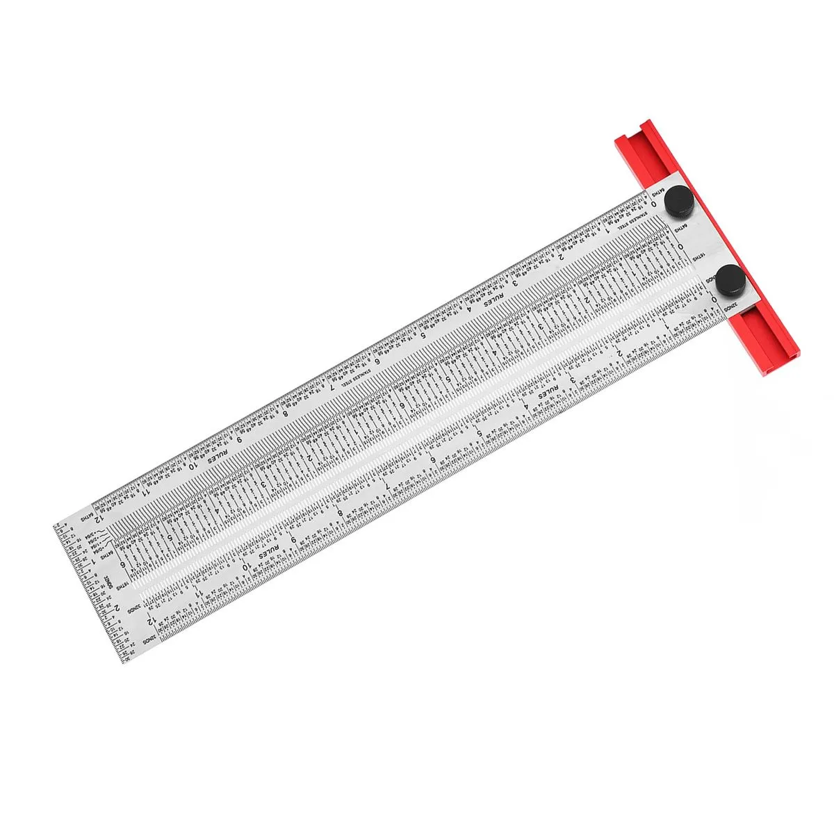 12inch Powder-Coated T-Ruler for Wood Measurement