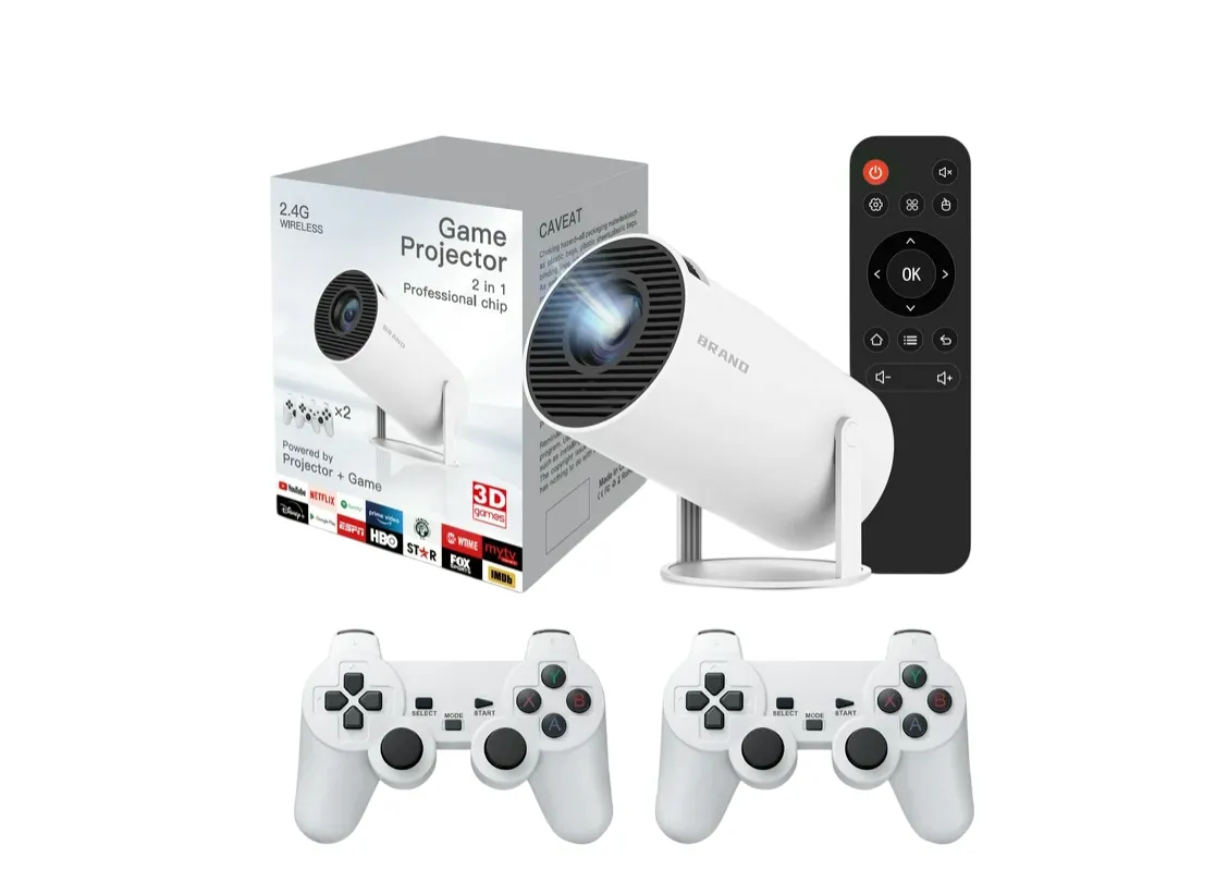 Mini Android 11 Game Projector - 4K/HD/3D Support