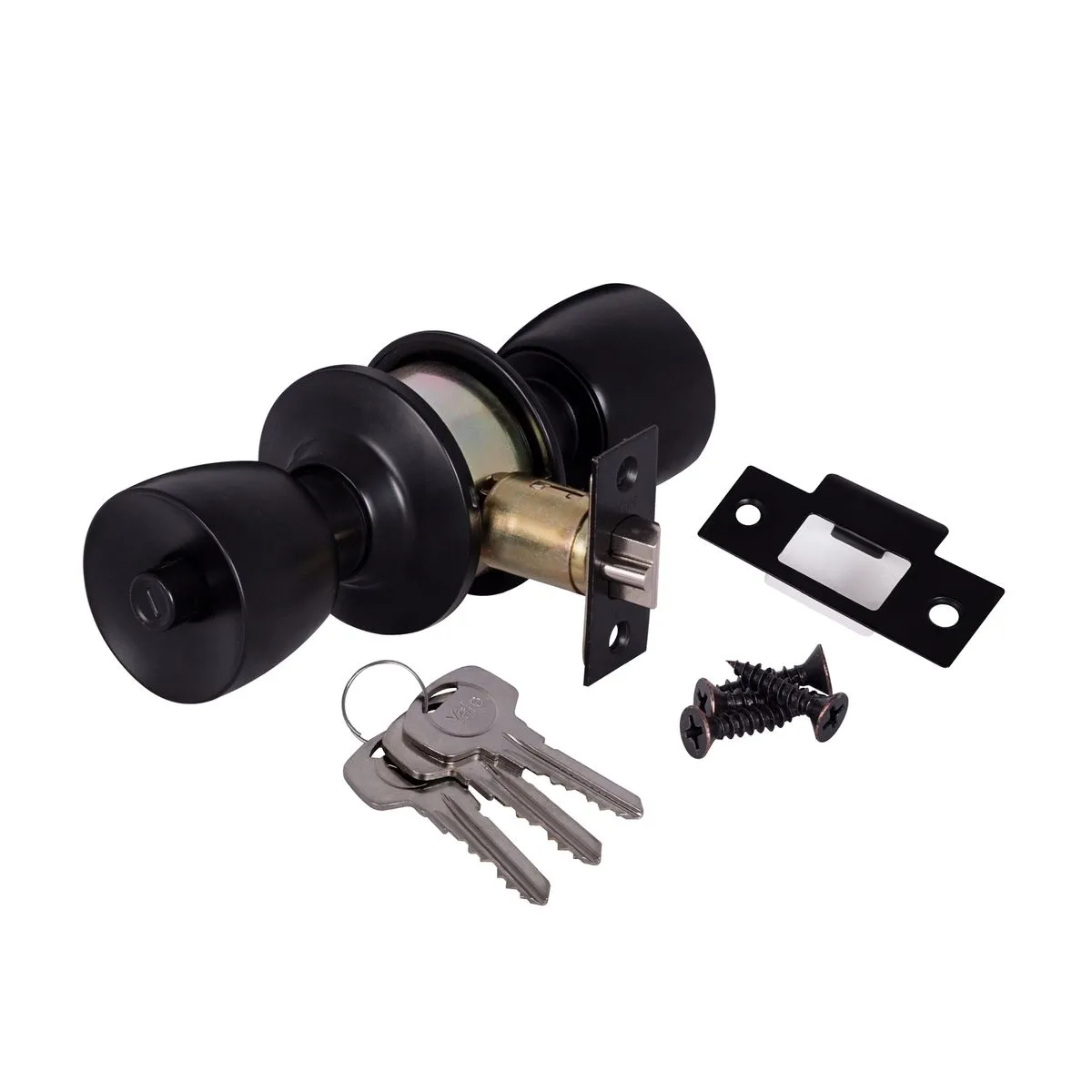 Yale Tulip Cylindrical Knobset - Matte Black - Black