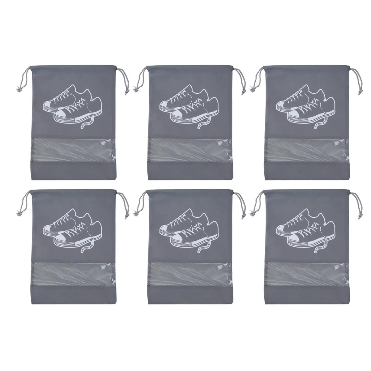 Portable Dust-Proof Shoe Travel Organiser - 26 x 36cm - 6 Pack