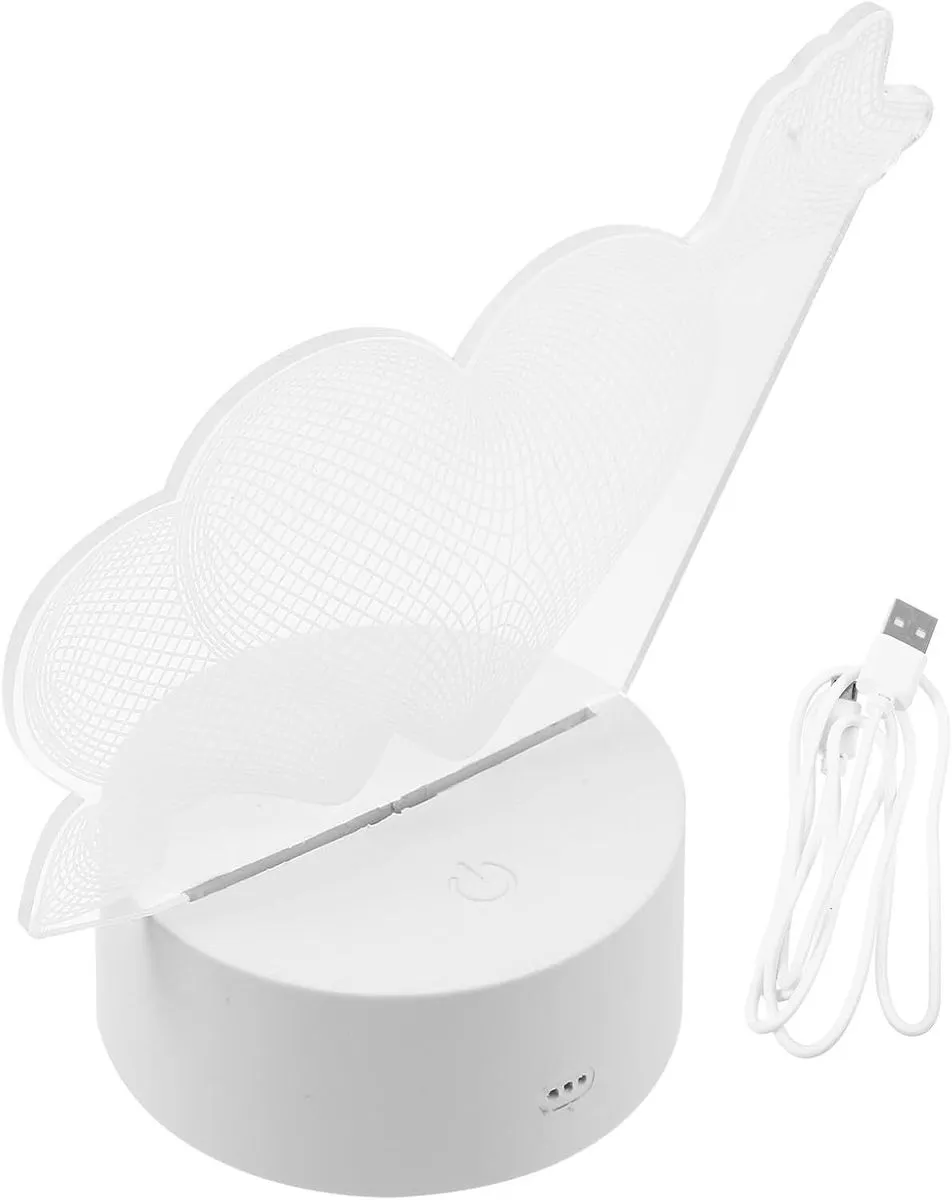 Creative 3D Heart Shape Bedside Lamp USB Touch Control Decorative Night