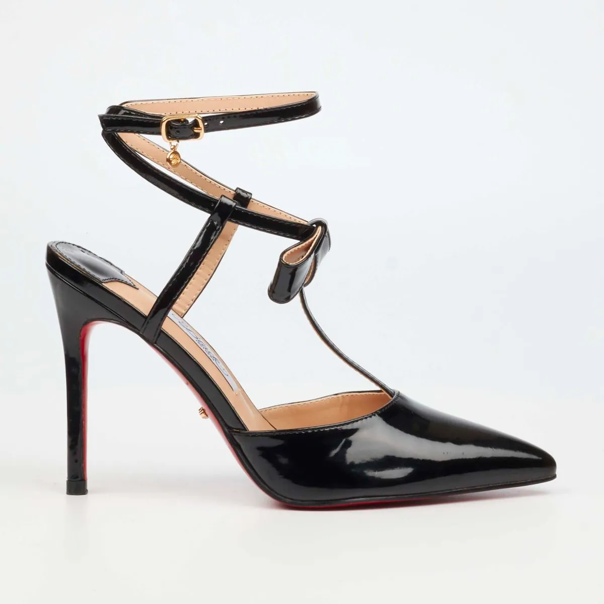 Miss Black Lola 59 Black Women Faux Patent High Court