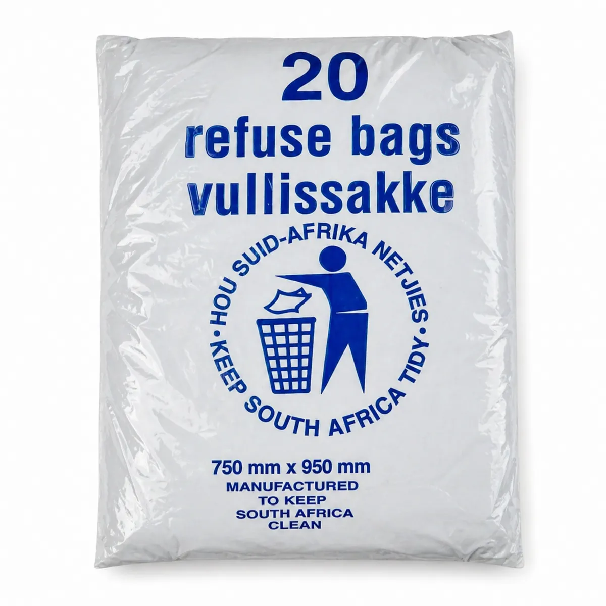Durable Black Refuse Bags 80L, 28 Micron - 20 Piece Pack
