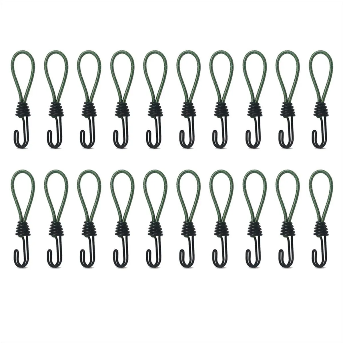 Tent Elastic Rope Hook Camping Rainproof Tent Fixing Rope Green
