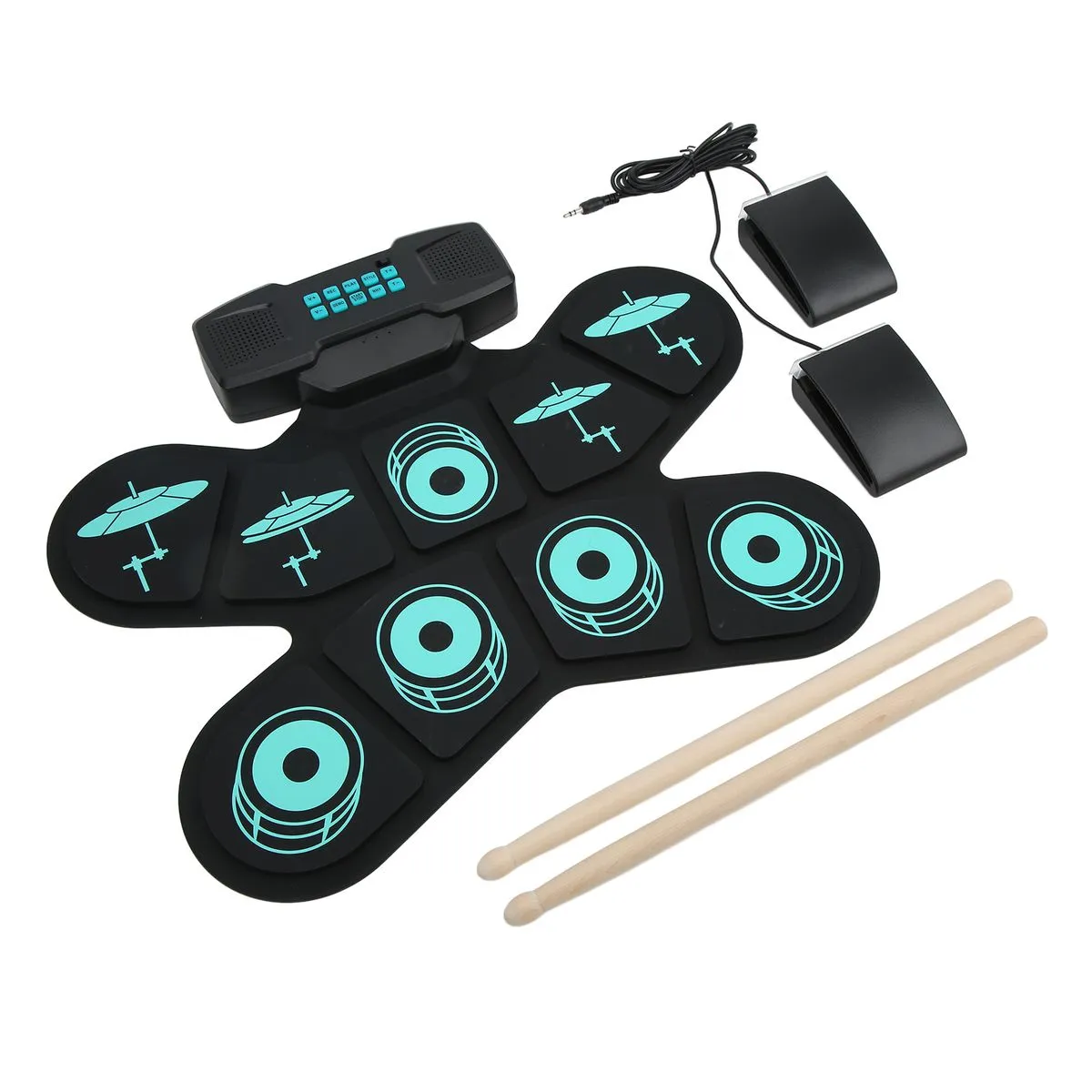 Electronic Drum Set Foldable 9 Pads for Adult Beginners