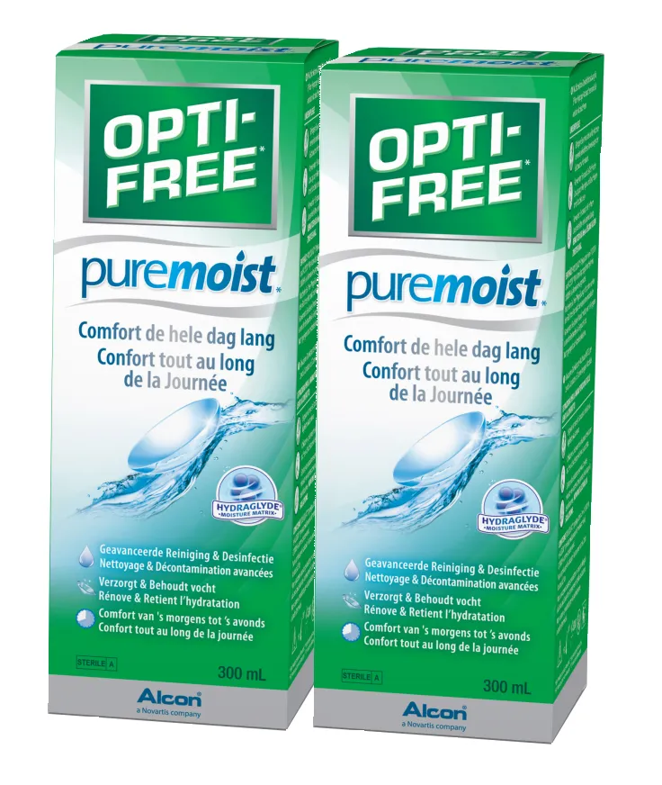 2 Pack Opti-Free Puremoist Contact Lens Solution - 300ml