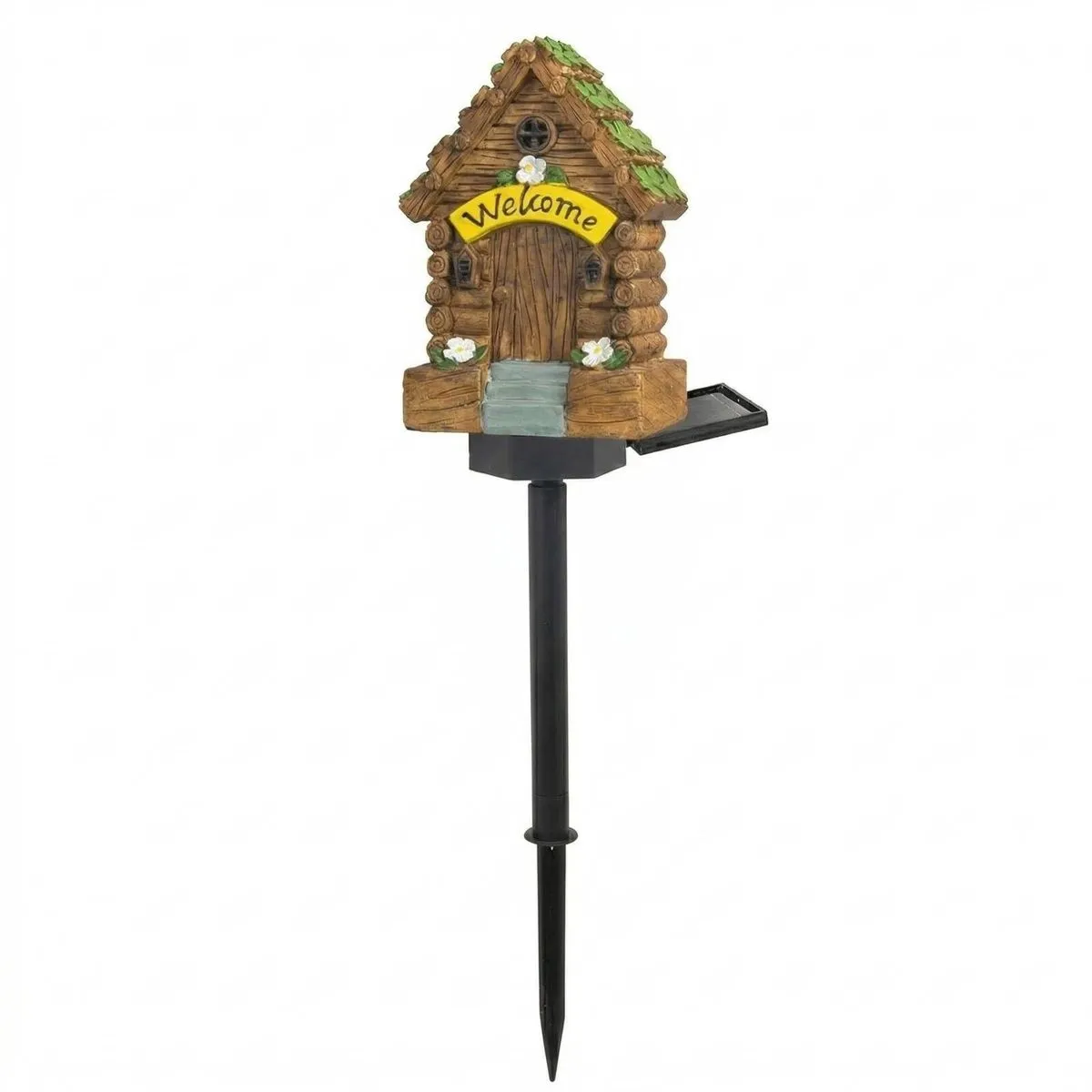 16-Inch Solar Fairy Garden House Mushroom Cottage Figurine Outdoor Decor