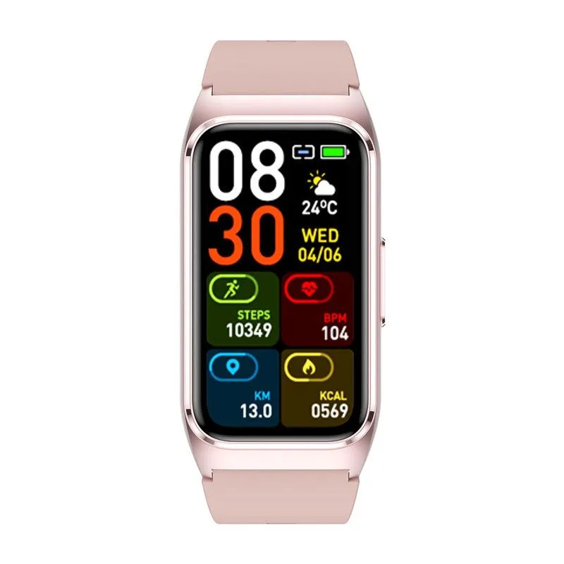 Pink TK75 Smartwatch 1.47" Heart Rate SpO2 Health