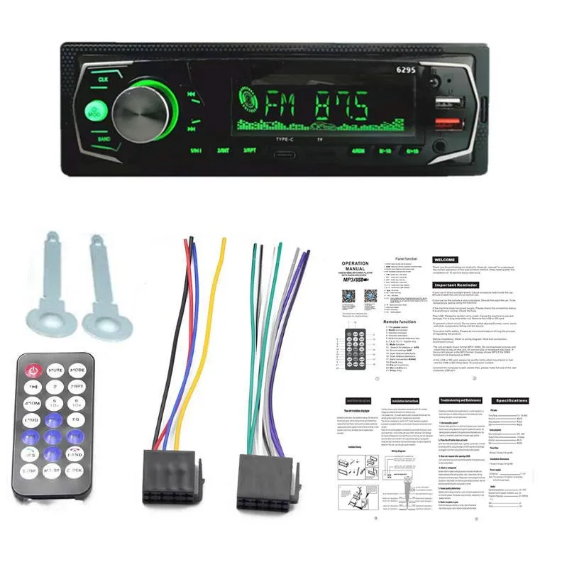 Car Radio Bluetooth MP3 Player FM Stereo USB AUX SD 4x45W