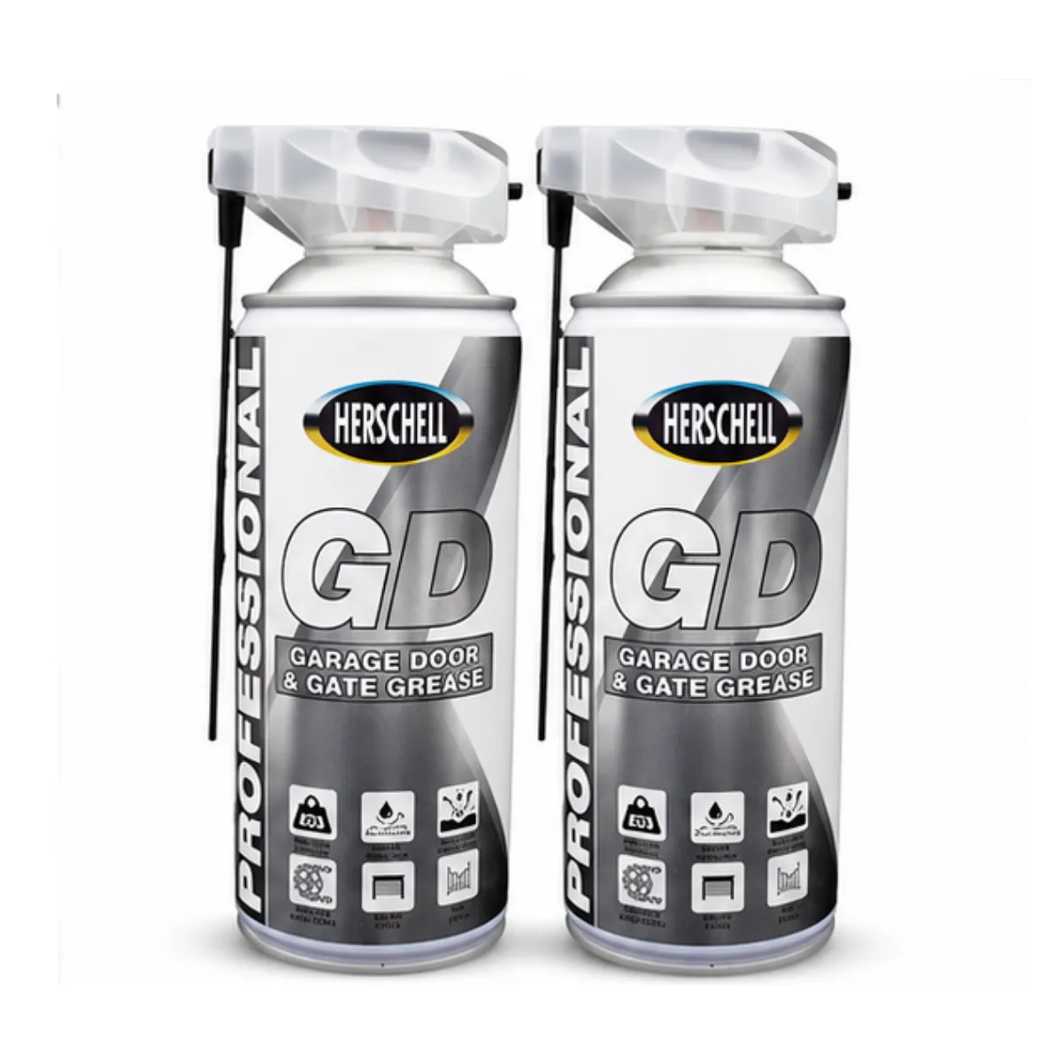 Herschel Garage Door & Gate Grease Twin Pack (2 x 400ml Aerosol Cans)