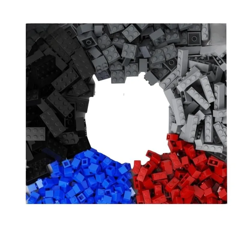 Building Bricks Compatible with All Brands - 300 Piece - Blue