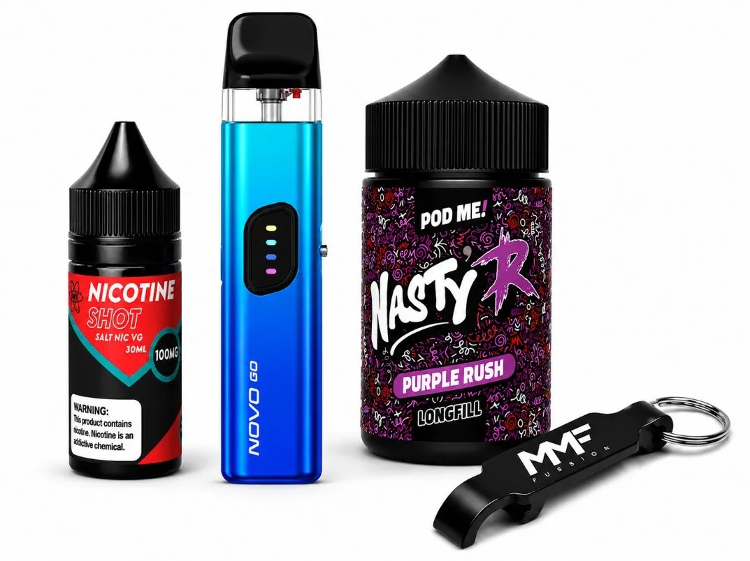 Smok Novo Go MMF Pod Kit Combo - 60ml NastyR Purple Rush 50MG (Blue Device)