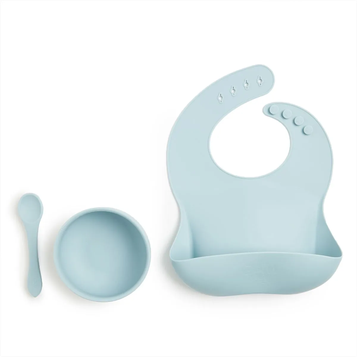George & Mason Baby - 3 Piece Silicone Feeding Set - Blue