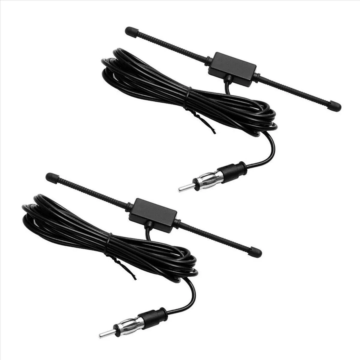 1 x Black Car Boat Stereo Am Fm Dipole Antenna Compatible with Universal