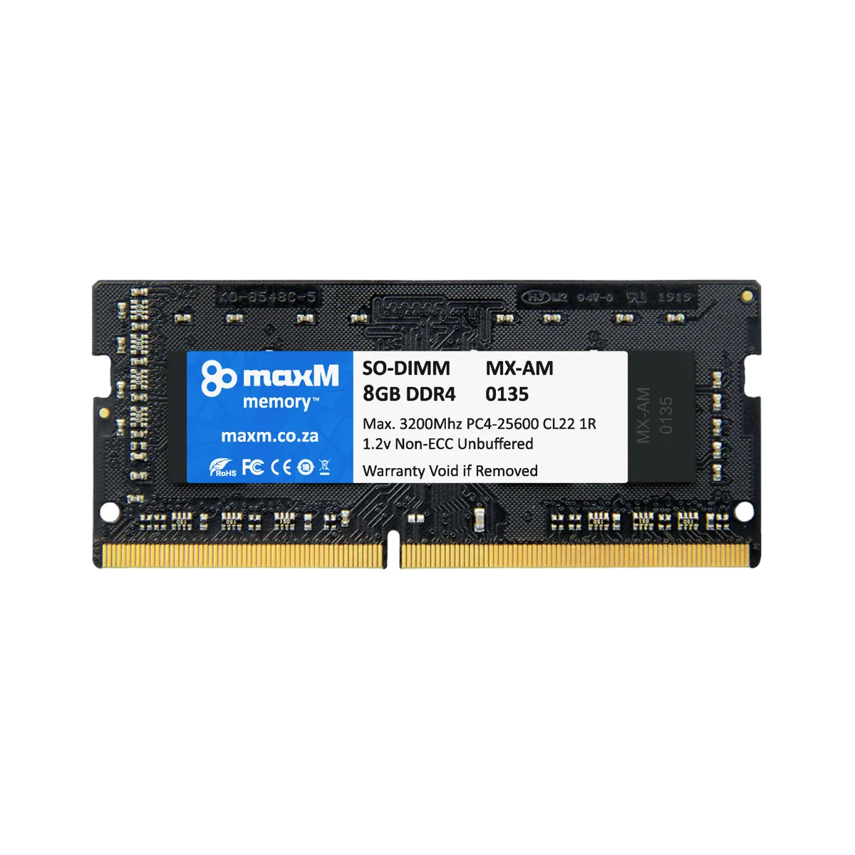 maxM 8GB DDR4 3200Mhz So-Dimm Laptop Notebook Single Ranked Memory RAM