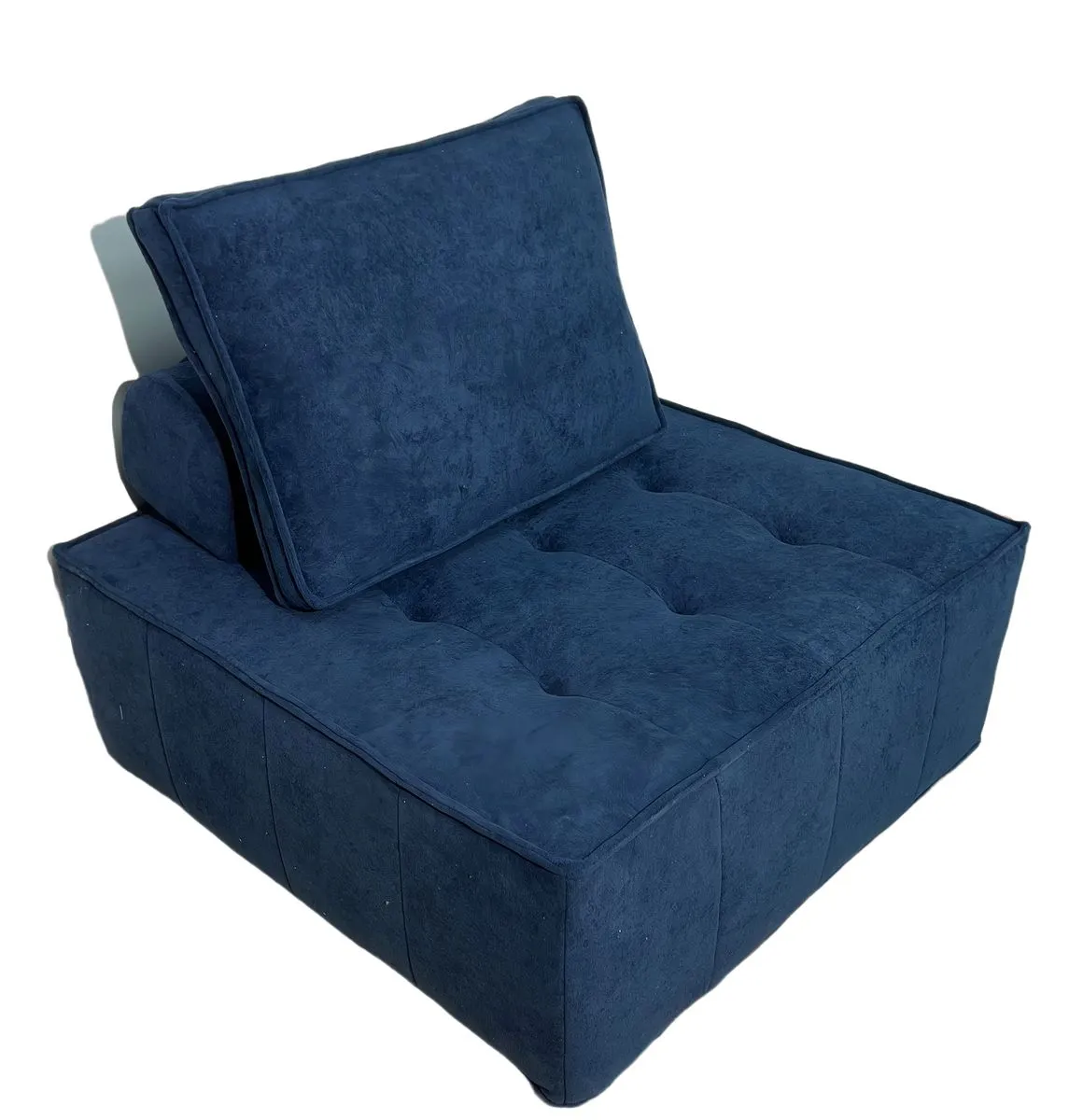 Lomansa Modular Sectional Sofa, 100cm Corduroy Sofa Sleeper Deep Seat Sofa - Blue