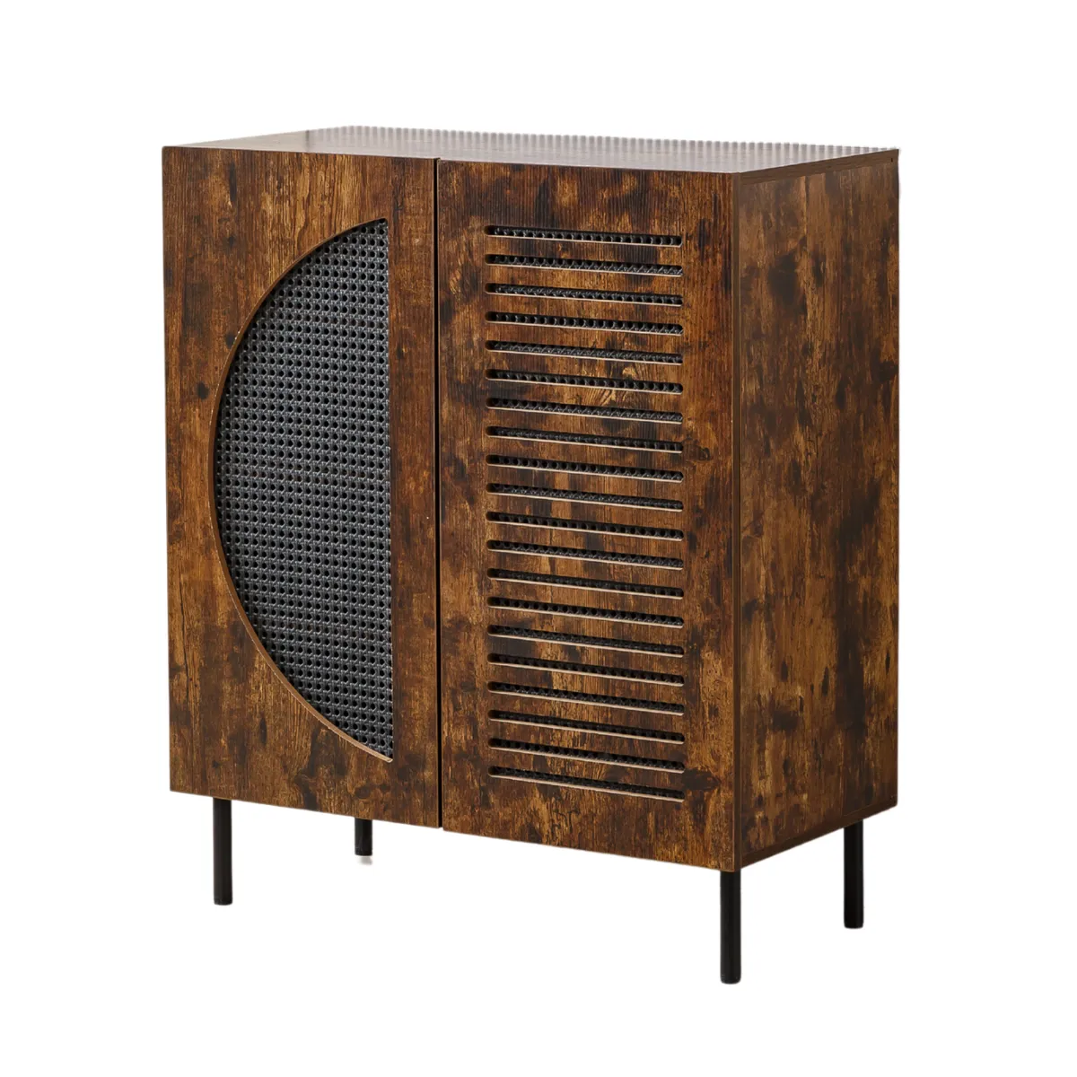 Shoe Cabinet, Wooden Shoe Storage Cabinet With 5 Layers - Brown