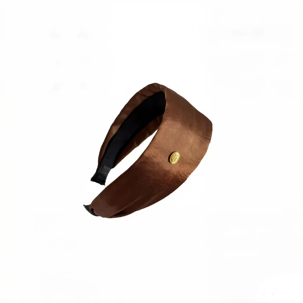 French Vintage Satin Wide Headband for Women New Spring Summer High