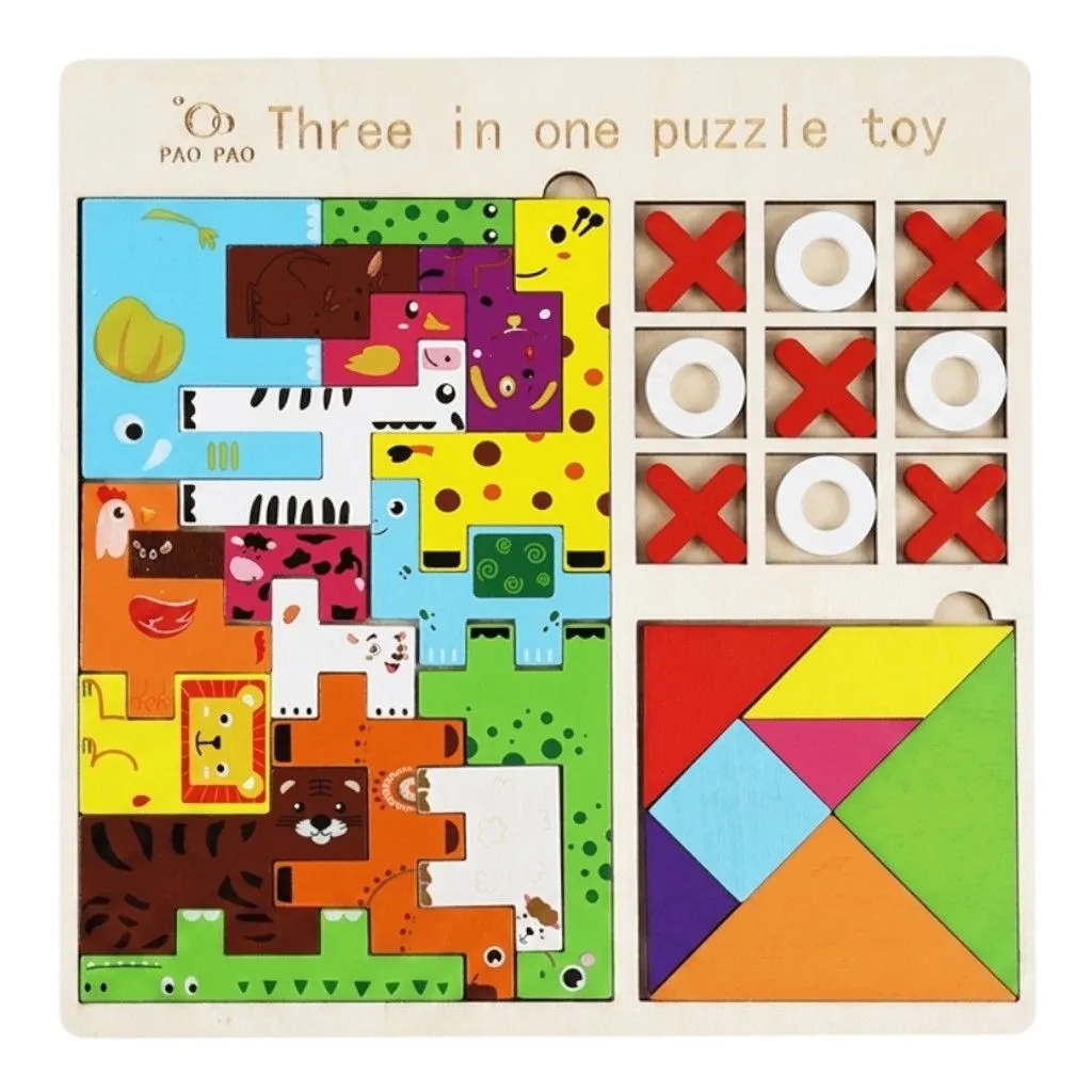 Multi-Activity Learning Puzzle Board For Preschool Kids - Multicolour