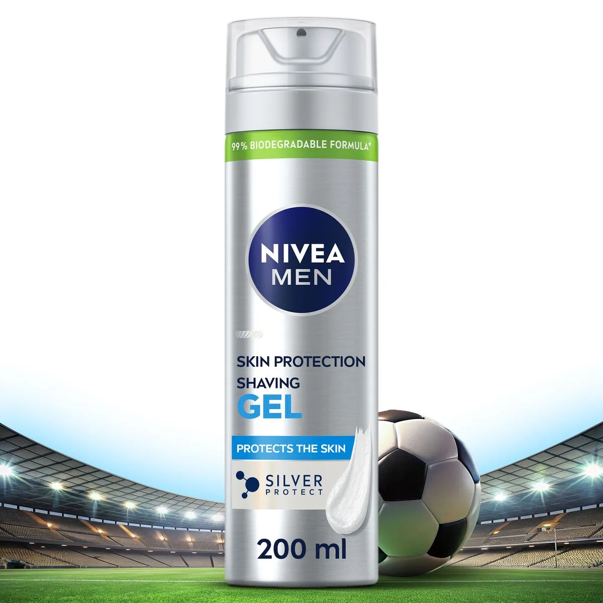NIVEA MEN Silver Protect Shaving Gel, with Silver Ions, 200ml