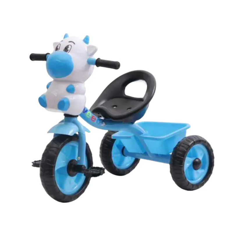 Children's Tricycle Ride-On Bicycle with Music & Lights - Blue