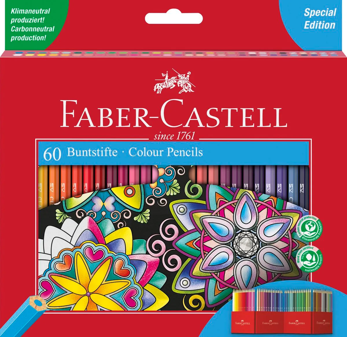 Faber-Castell Colour pencils -Castle box of 60 with stand