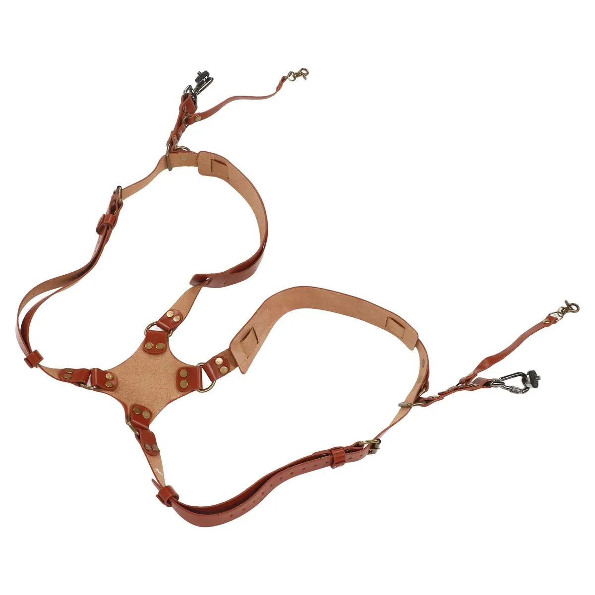 Camera Harness Strap Double Shoulder X Type Brown