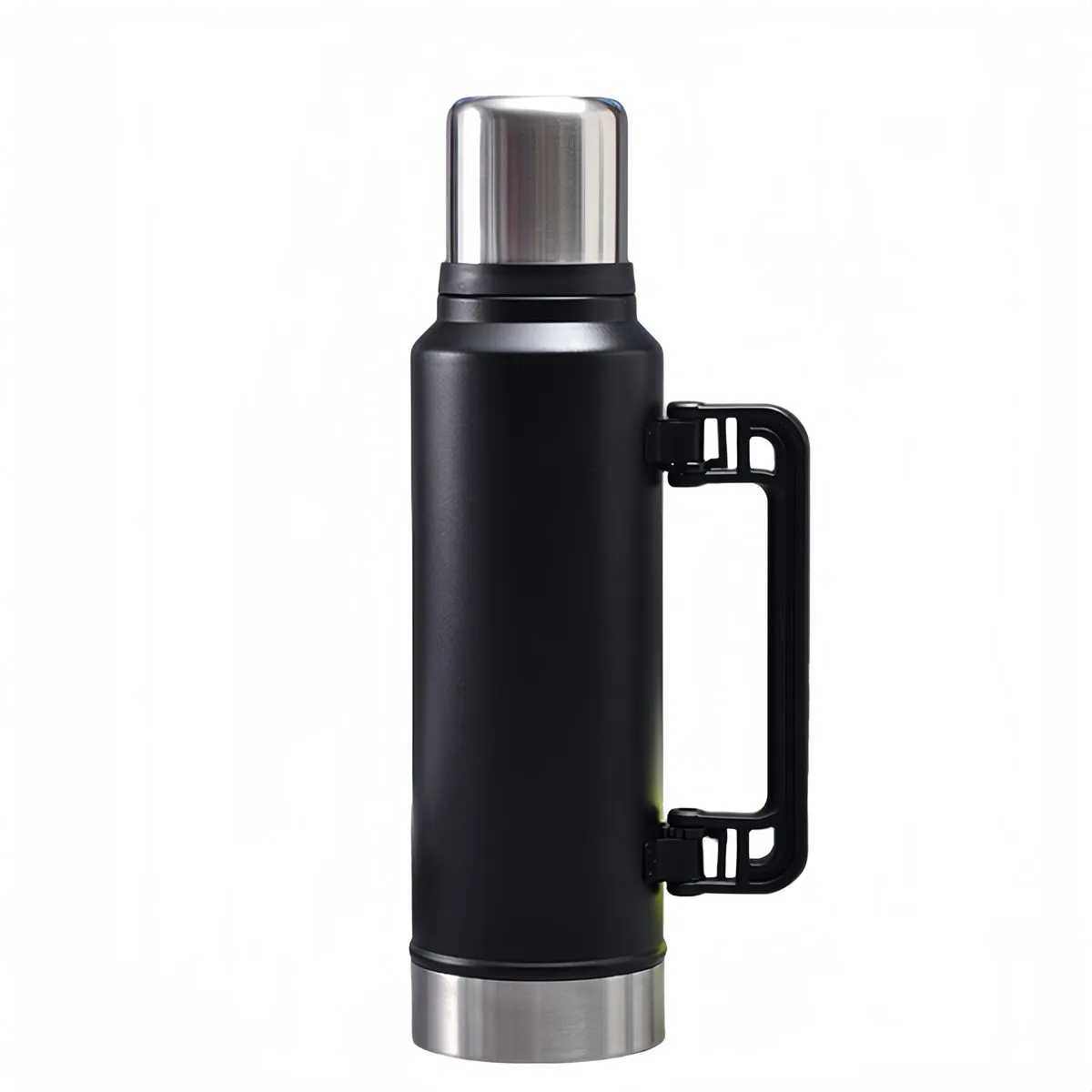 1.4L Multi-Functional Thermos Flask Stainless Steel Portable Thermos Flask - Black