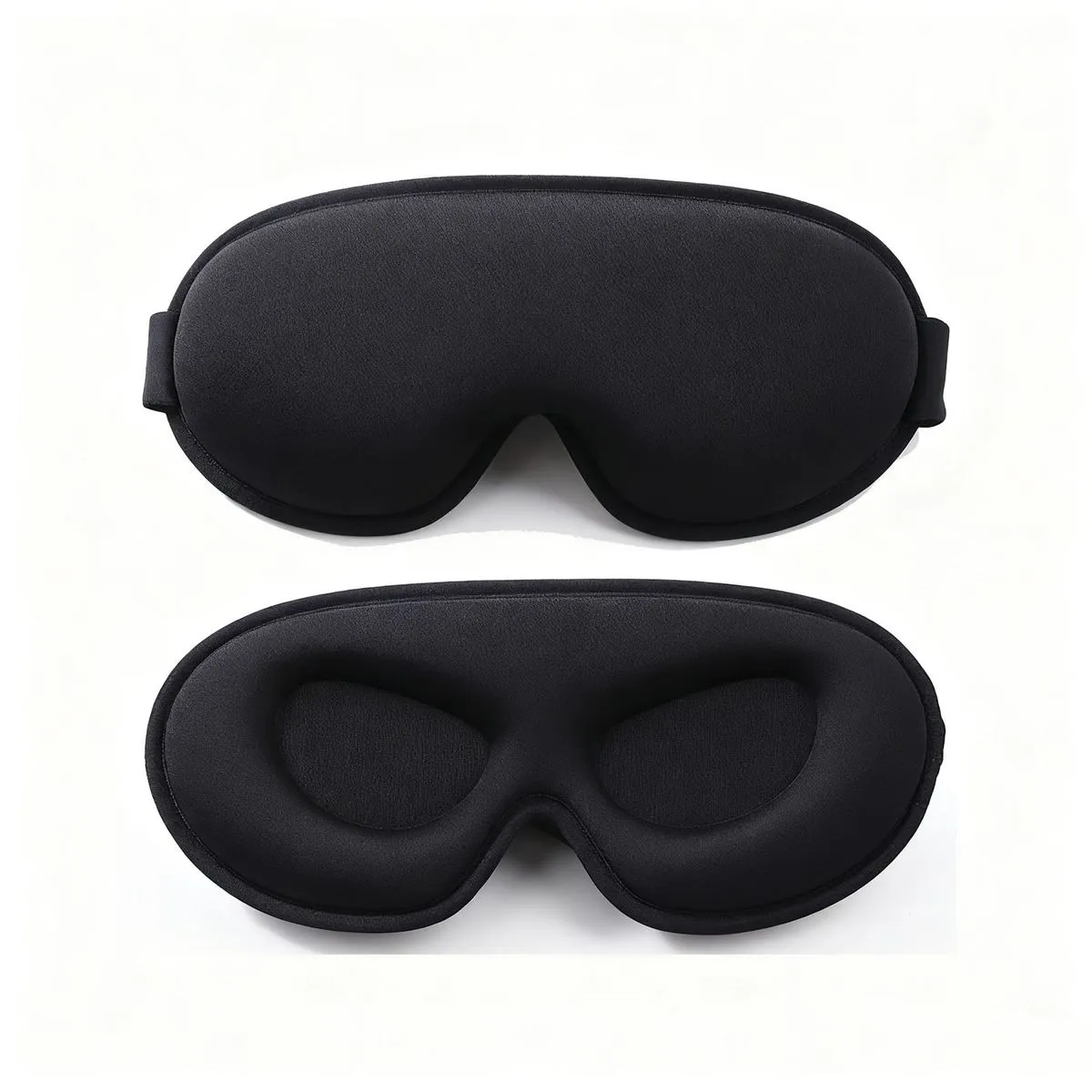3D Sleep Mask-100% Light Blocking Sleeping Mask for Relaxing Zero Pressure - Black