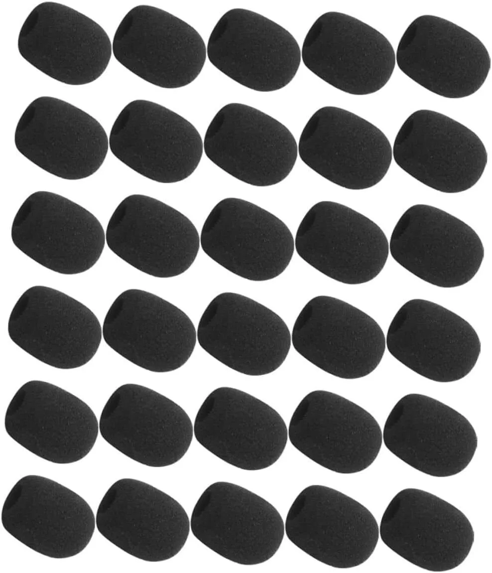 Foam Microphone Windscreen Noise Reduction Easy Installation Black