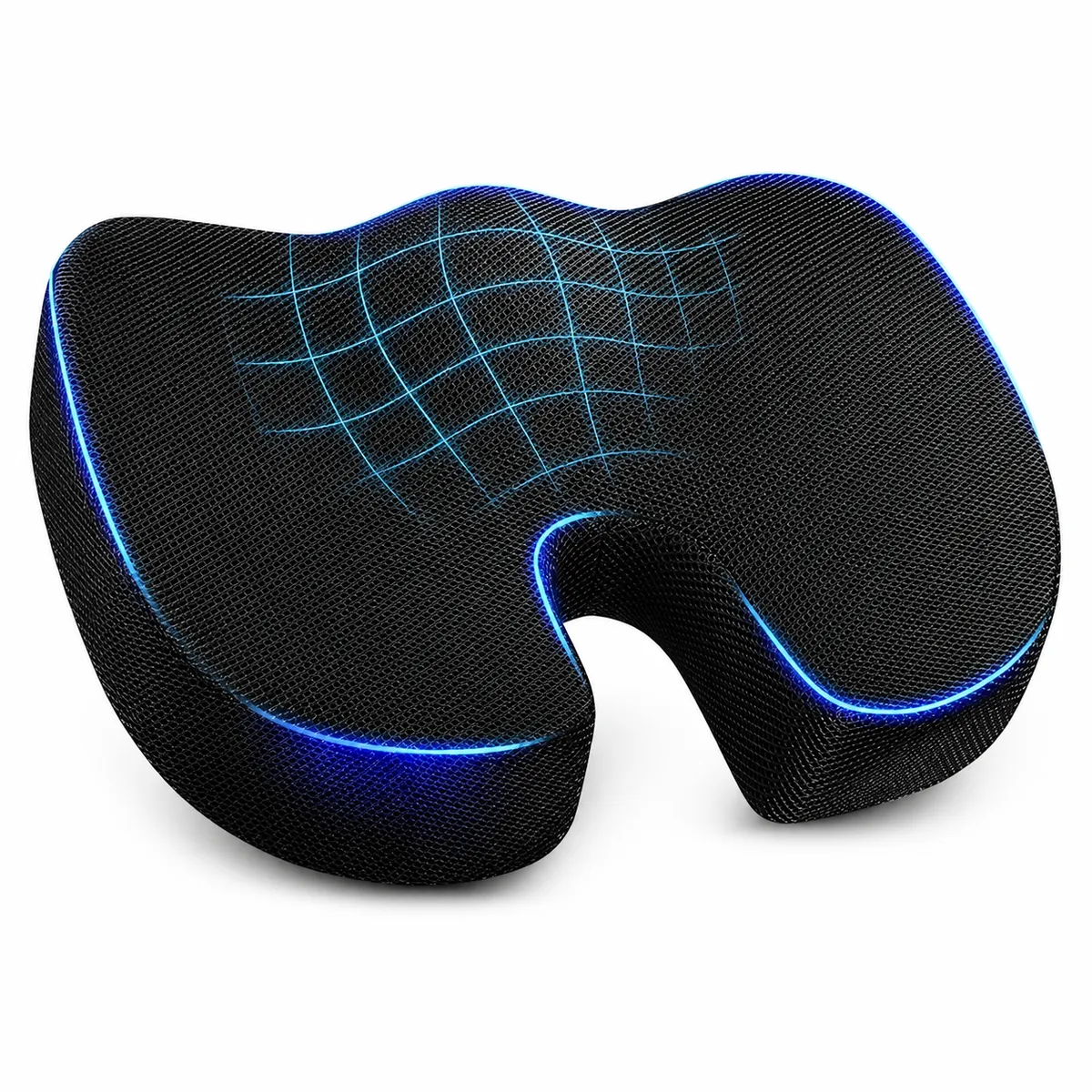 Extra-Dense Memory Foam Seat Cushion for Hip & Tailbone Support