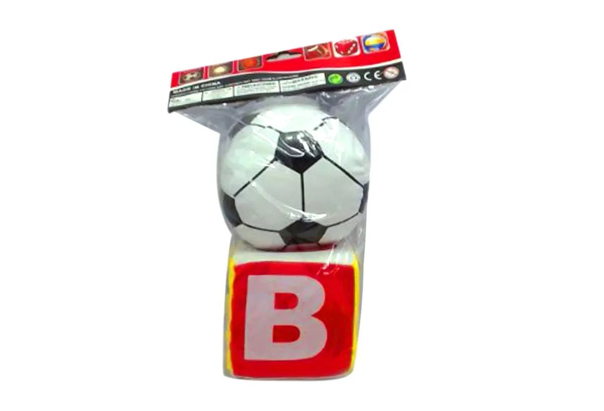 4 Inch Cube & Football in PVC Bag