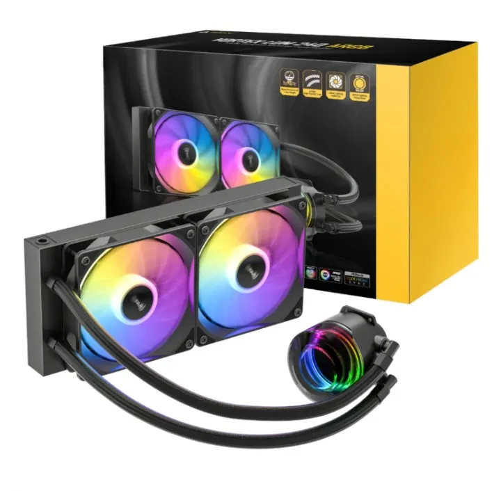 240mm ARGB AIO Liquid Cooler for CPU - Powerful Cooling, Black