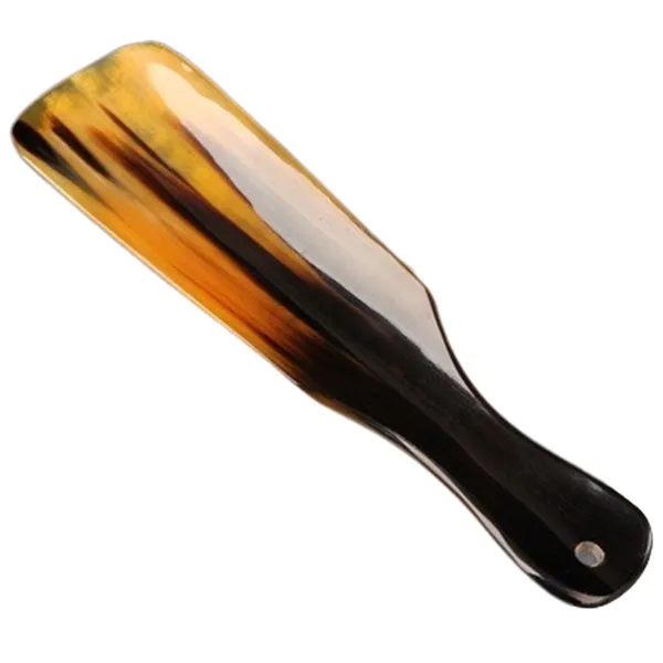 EMPORIUM Yak Horn Shoehorn – with Velvet Drawstring Pouch – 16.5cm