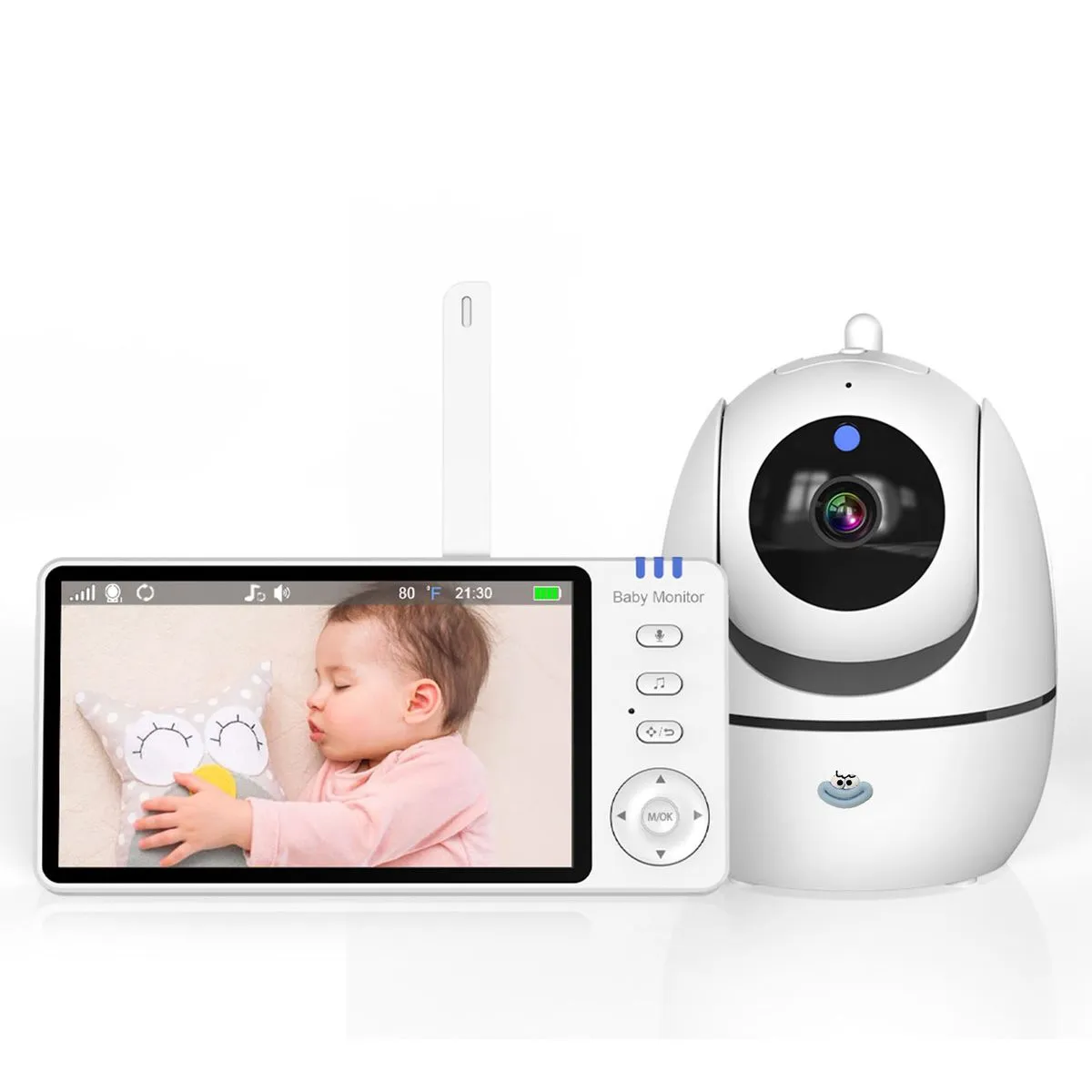 5" Video Baby Monitor with Audio & Night Vision,Large Display,2.4G Wireless