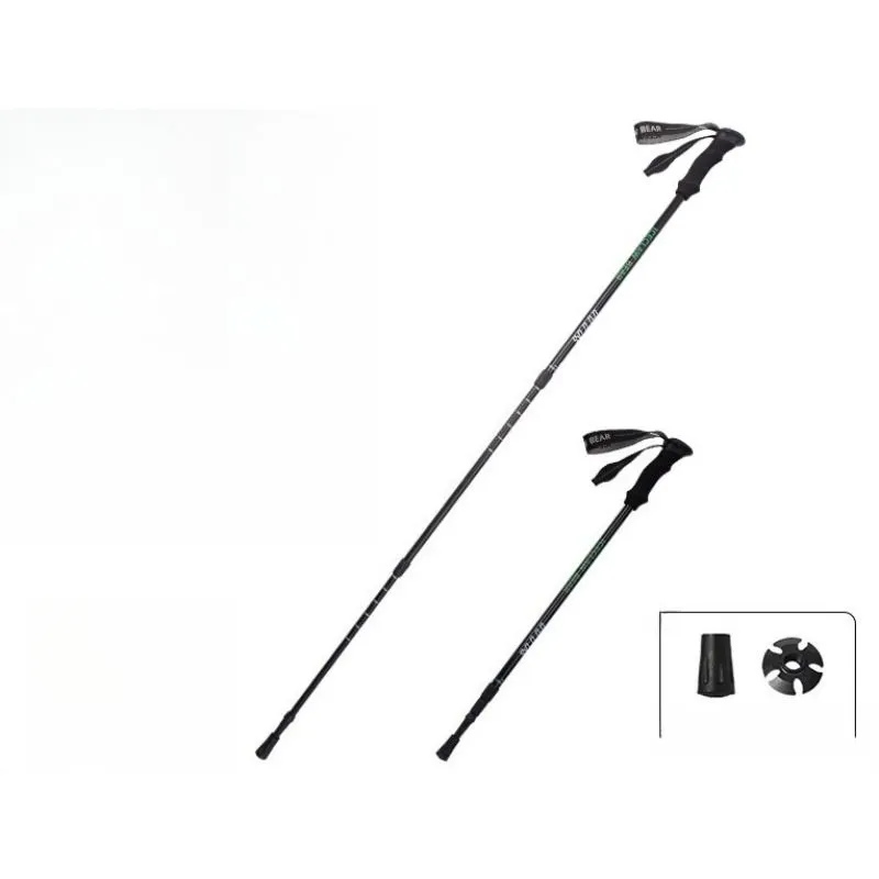 Climbing Staff Folding Anti slip Staff for Climbing and Hiking - Black