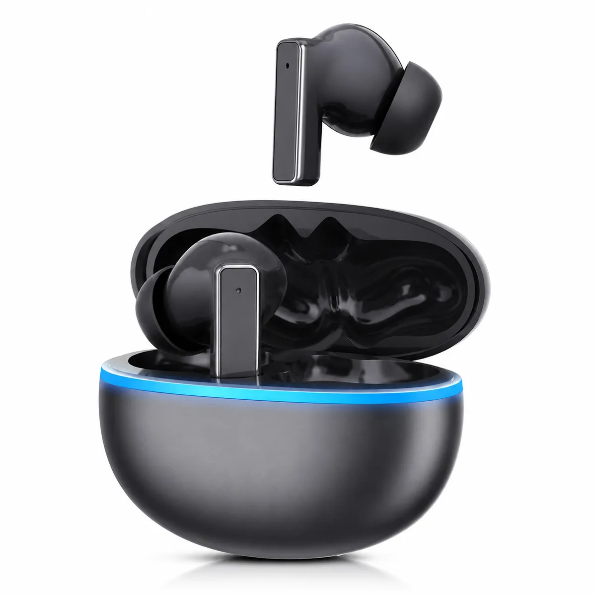 In-Ear Bluetooth Wireless Headphones TWS, Noise Cancelling 24H - Black