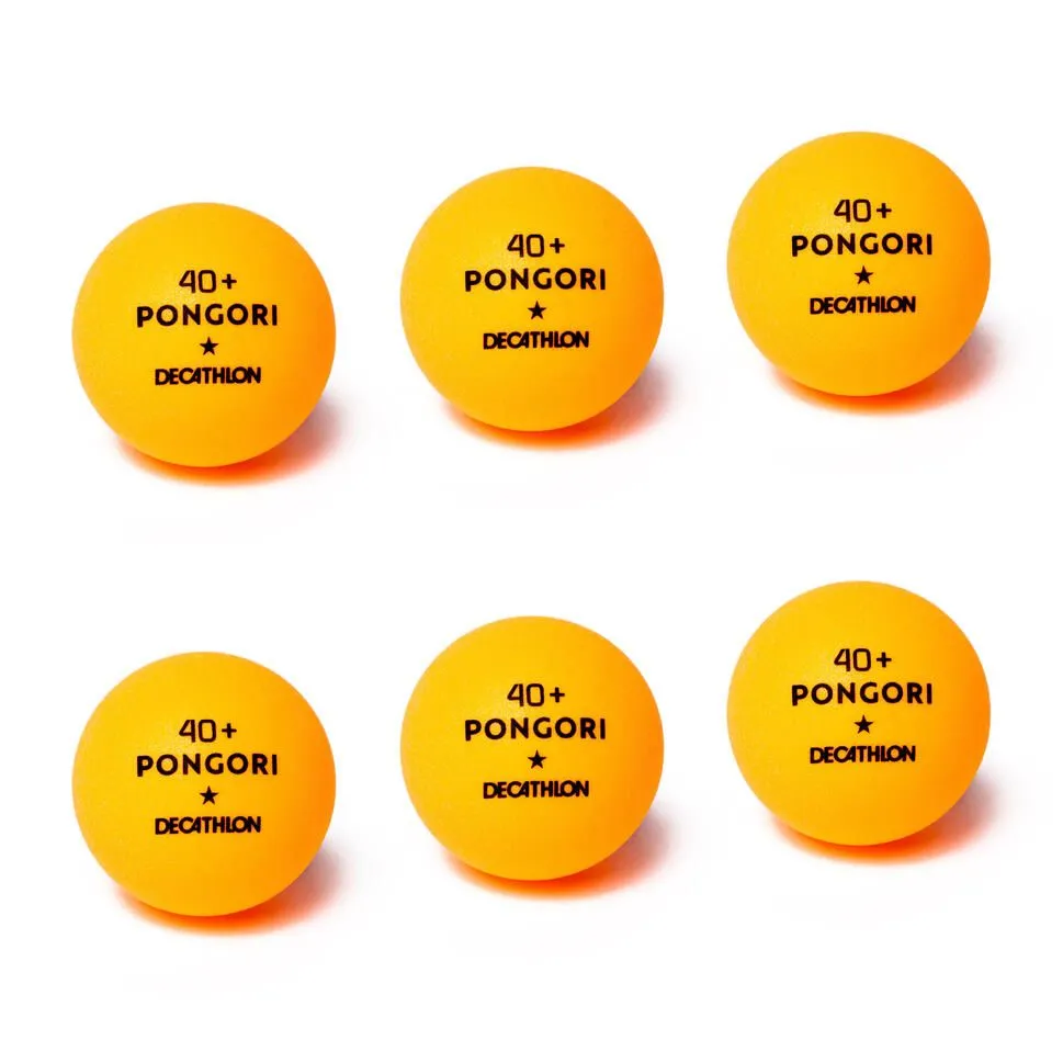 Pongori Table Tennis Balls 40 + TTB 100 6-Pack - Orange