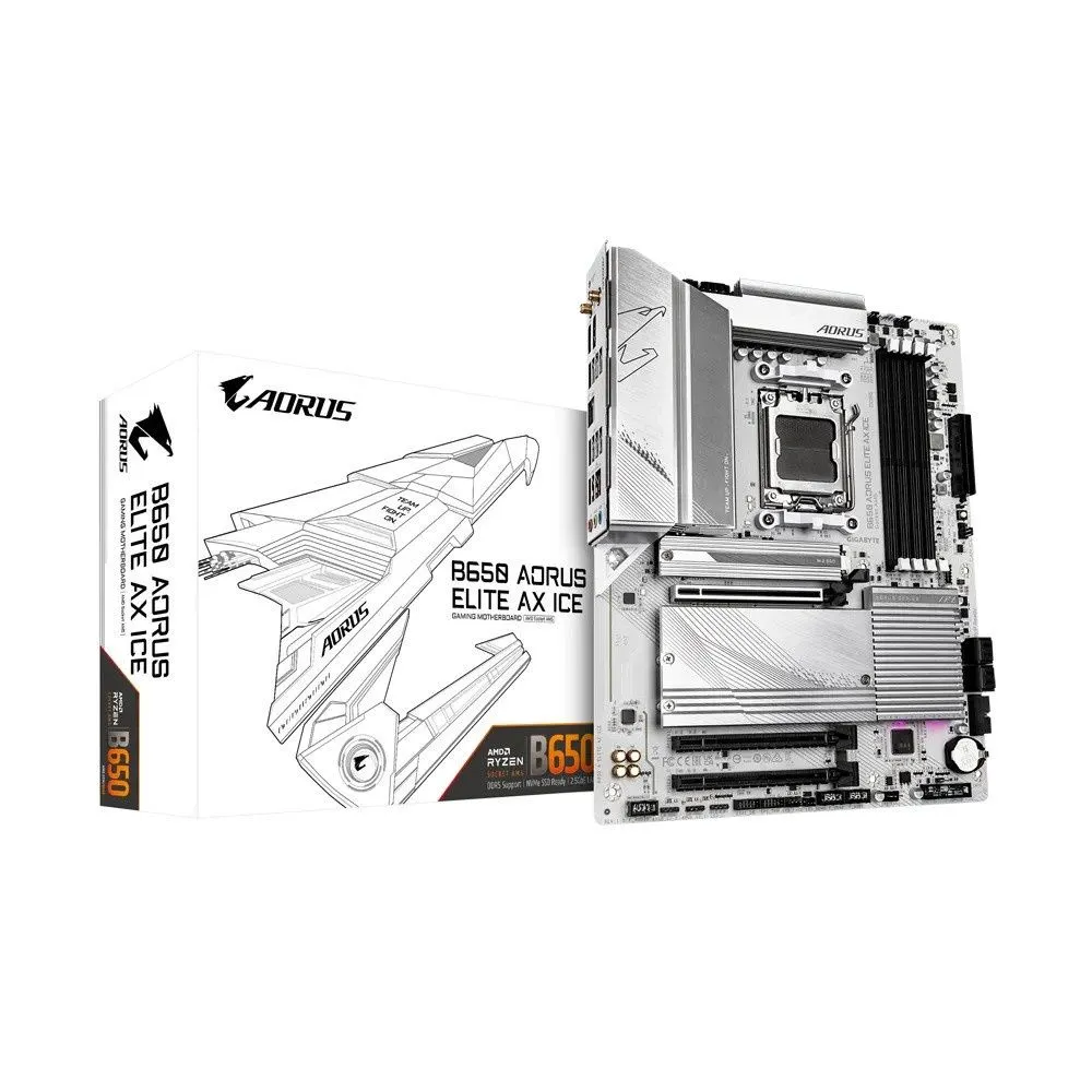 GIGABYTE B650 AORUS ELITE AX ICE DDR5 AMD Socket AM5 Motherboard