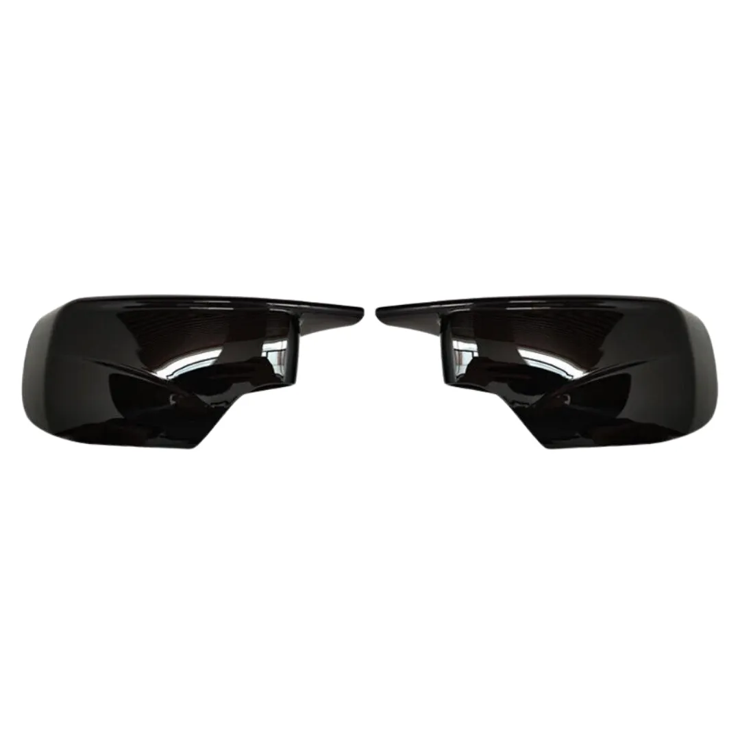 KR Aftermarket Gloss Black Mirror Cover Set Compatible with BMW E46