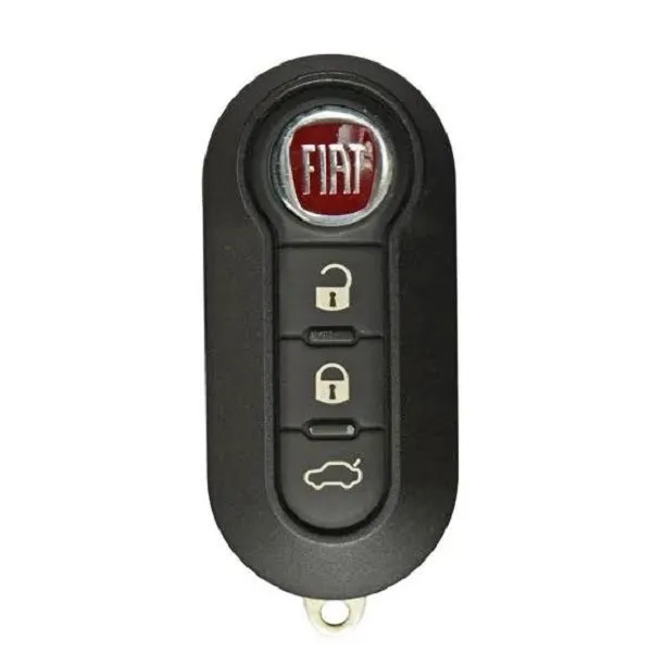 3 Buttons Flip Folding Remote Key Case with logo- Compatible With Fiat