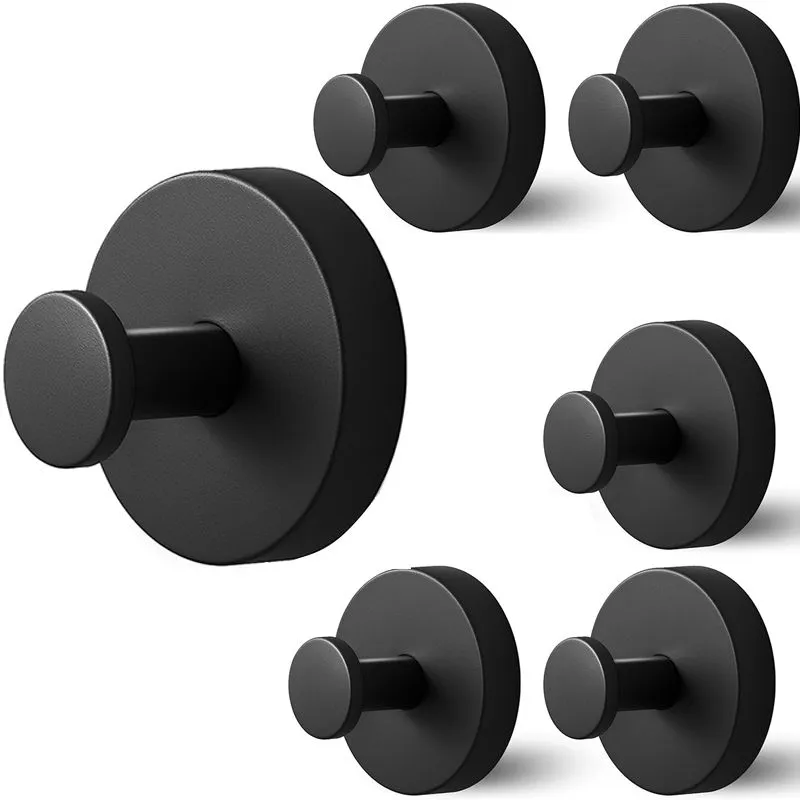 Suction Cup Hooks for Glass Window,Removable Towel Hooks for Bathrooms - Black