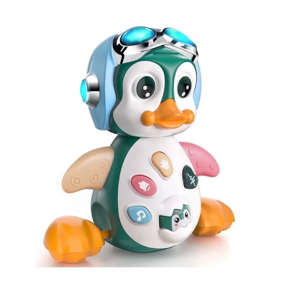 Musical Penguin Crawly Baby Toys Infant Light Up Tummy Time Dancing Moving