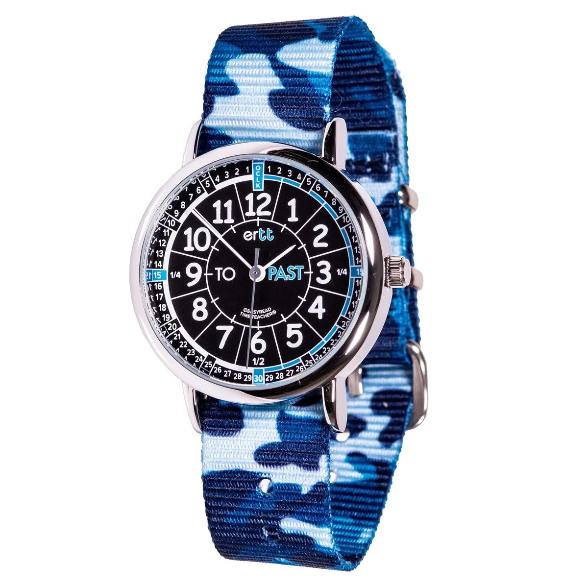 EasyRead Time Teacher - Kids Watches - Blue & Black camo