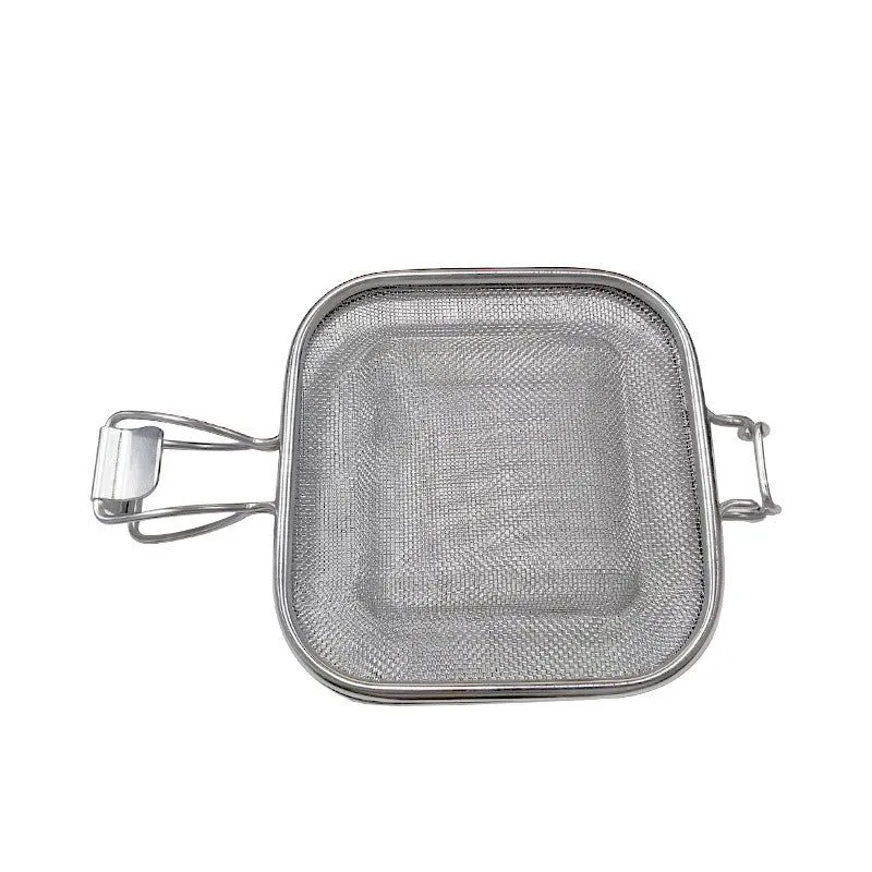 25.5cm Stainless Steel Braai Broodjie Basket Sandwich Grill Press - Silver