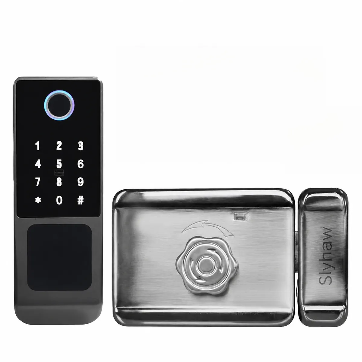Slyhaw-Smart Lock Control AccessControlTerminal+Fingerprint+Code+IC+Key
