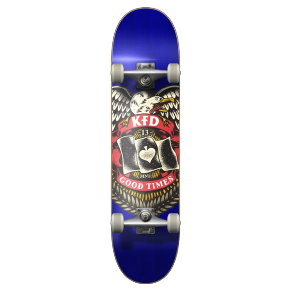 KFD Complete Skateboard - Badge - Black Navy - 7.75
